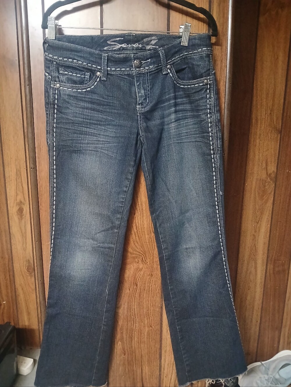 7 For All Mankind Women’s Bootcut Jeans - Dark Wash Blue